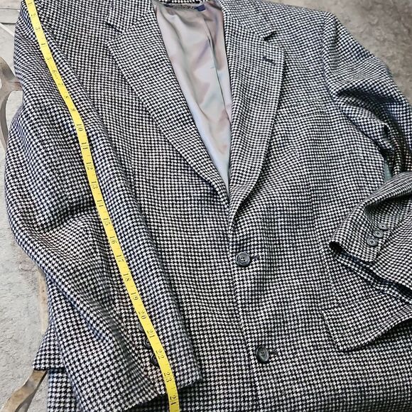 Vintage Brooks Bothers Houndstooth Camel Hair Sports Coat Blazer Jacket Size 41L - Picture 14 of 14